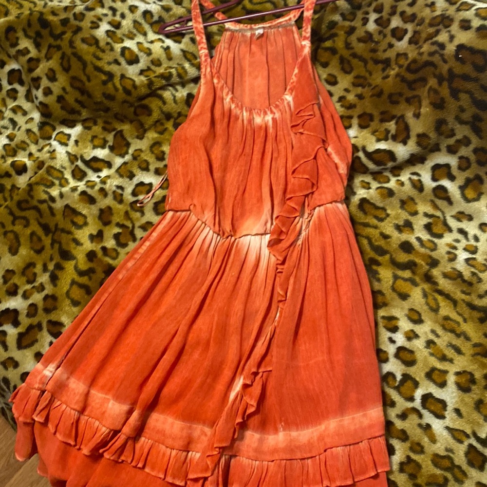 Extra small orange dress from Anthropologie